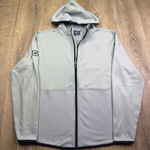 FootJoy Tempo Series Mens Blue Full Zip Mixed Texture Chill-Out Hoodie Size L